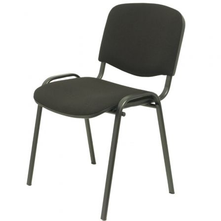 PIQUERAS Y CRESPO Alcaraz Silla Confidente Apilable con Asiento Tapizado ARAN Negro PIQUERAS Y CRESPO Alcaraz Silla Confidente Apilable con Asiento Tapizado ARAN Negro